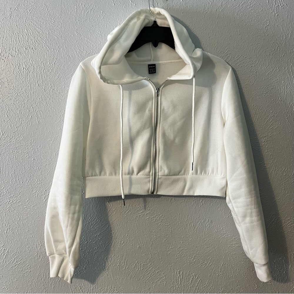 SHEIN Hooded Cropped Jacket